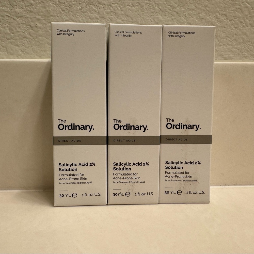 The Ordinary Salicylic Acid 2% Solution 30mL (1 fl oz) – Lot of 3 – Exp 10/2026